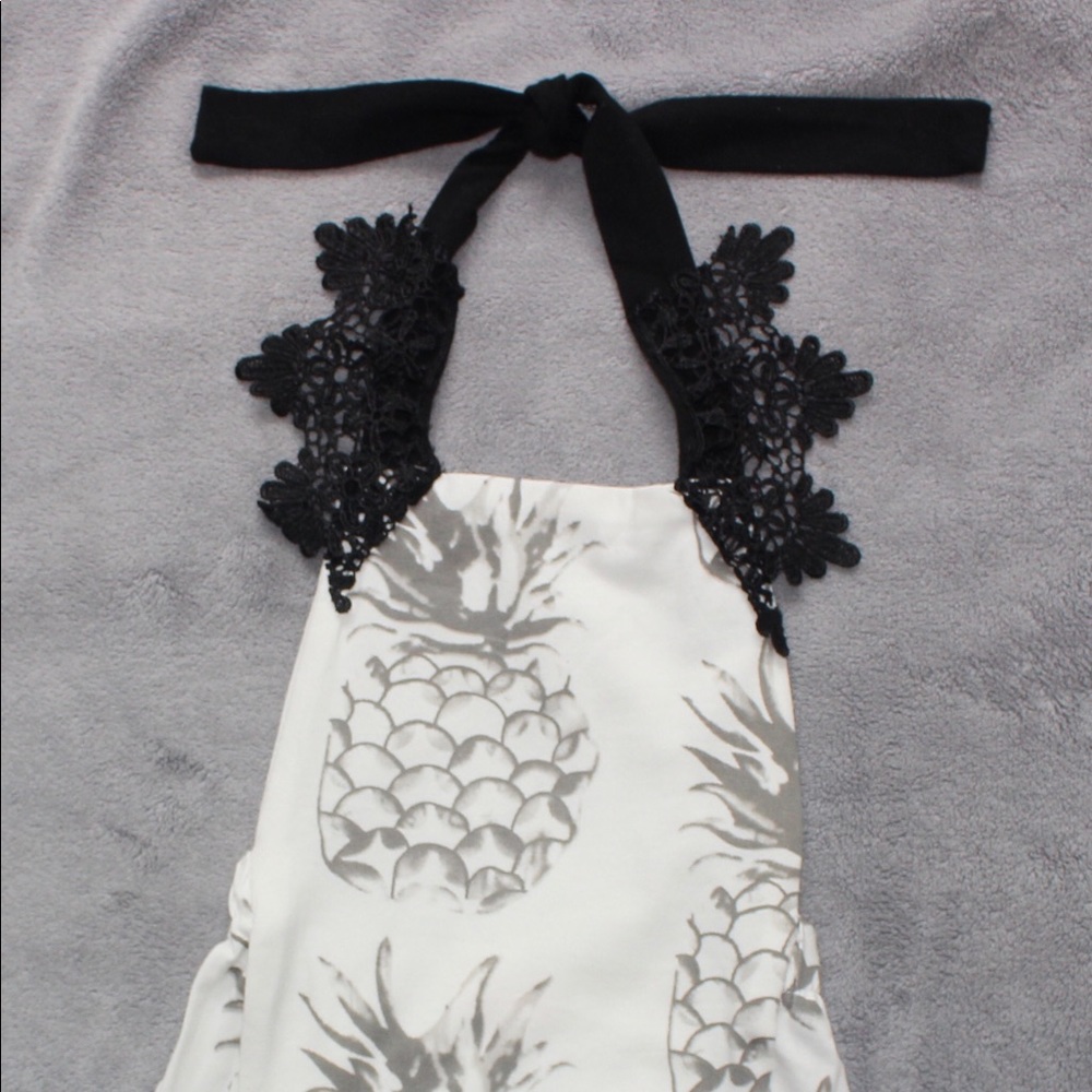 Pineapple Print Baby Girl Onesie